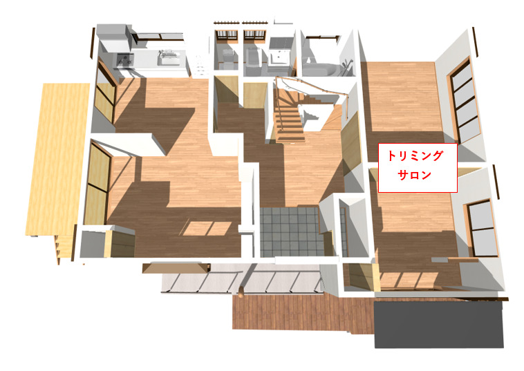 中古住宅リノベーション(ペットサロン)